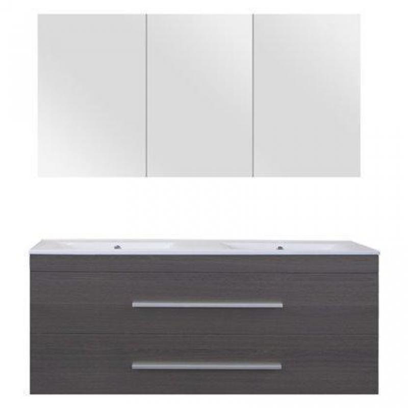 Differnz Badmeubel Style 120cm - Zwart Eiken