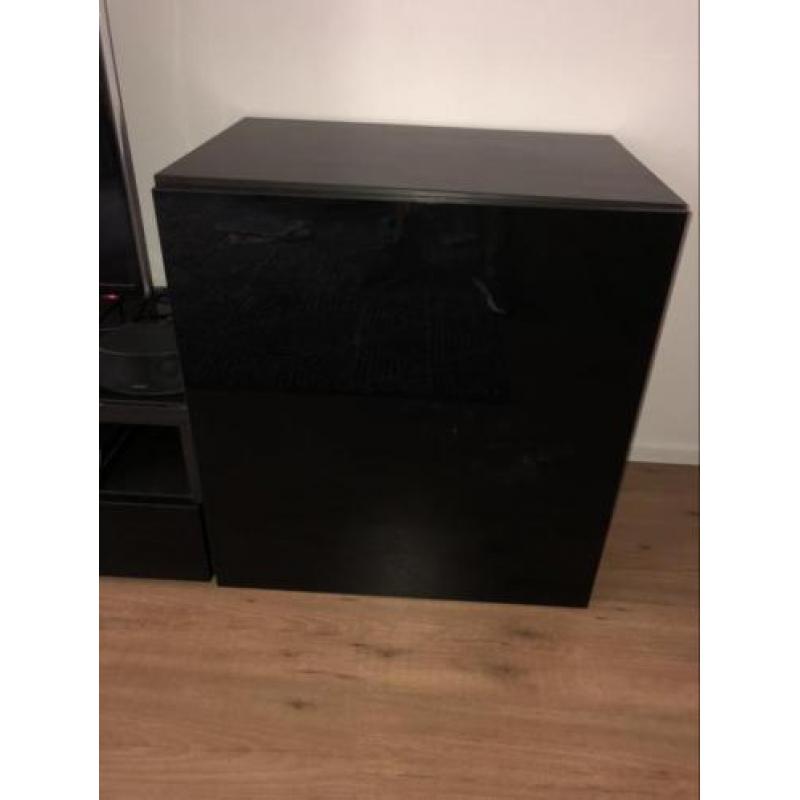Besta ikea Tv meubel + lades + opberg kleur hoogglans zwart
