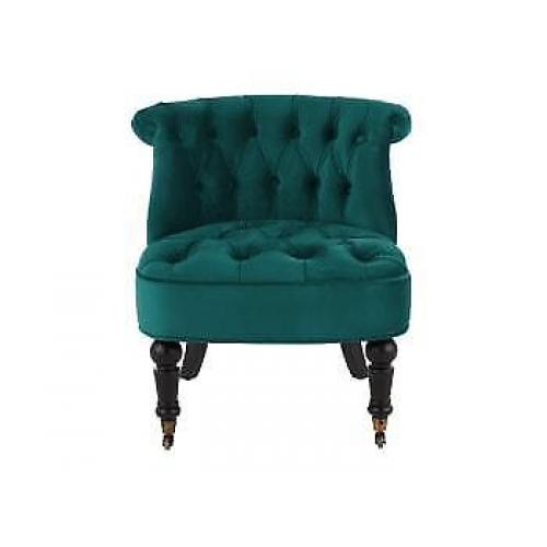 Bouji fauteuil, zeeschuimblauw fluweel