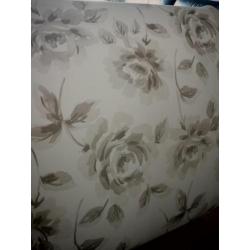 Barok Brocante Vlies Behang Taupe/Bruin Rozen 7 x