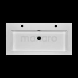 Hangend badkamermeubel Grijs eiken, 100 cm | Maxaro